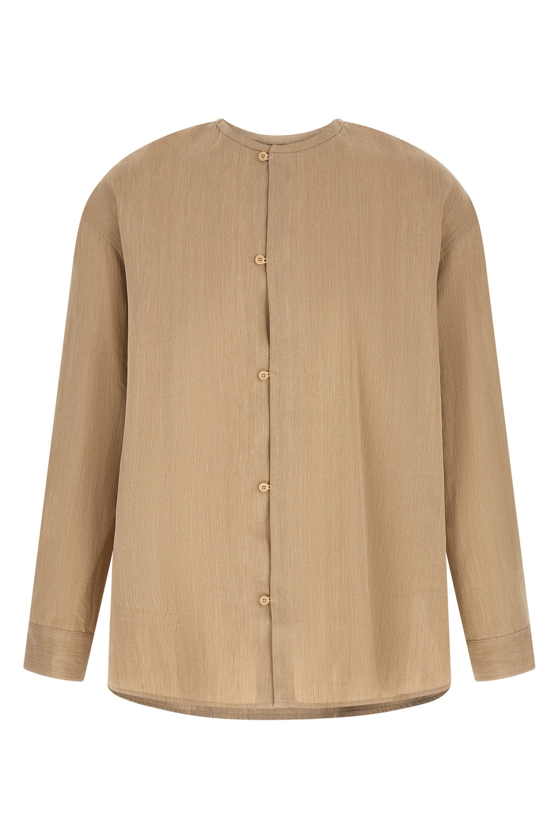JACQUEMUS 50 la chemise pastro shirt in textured linen