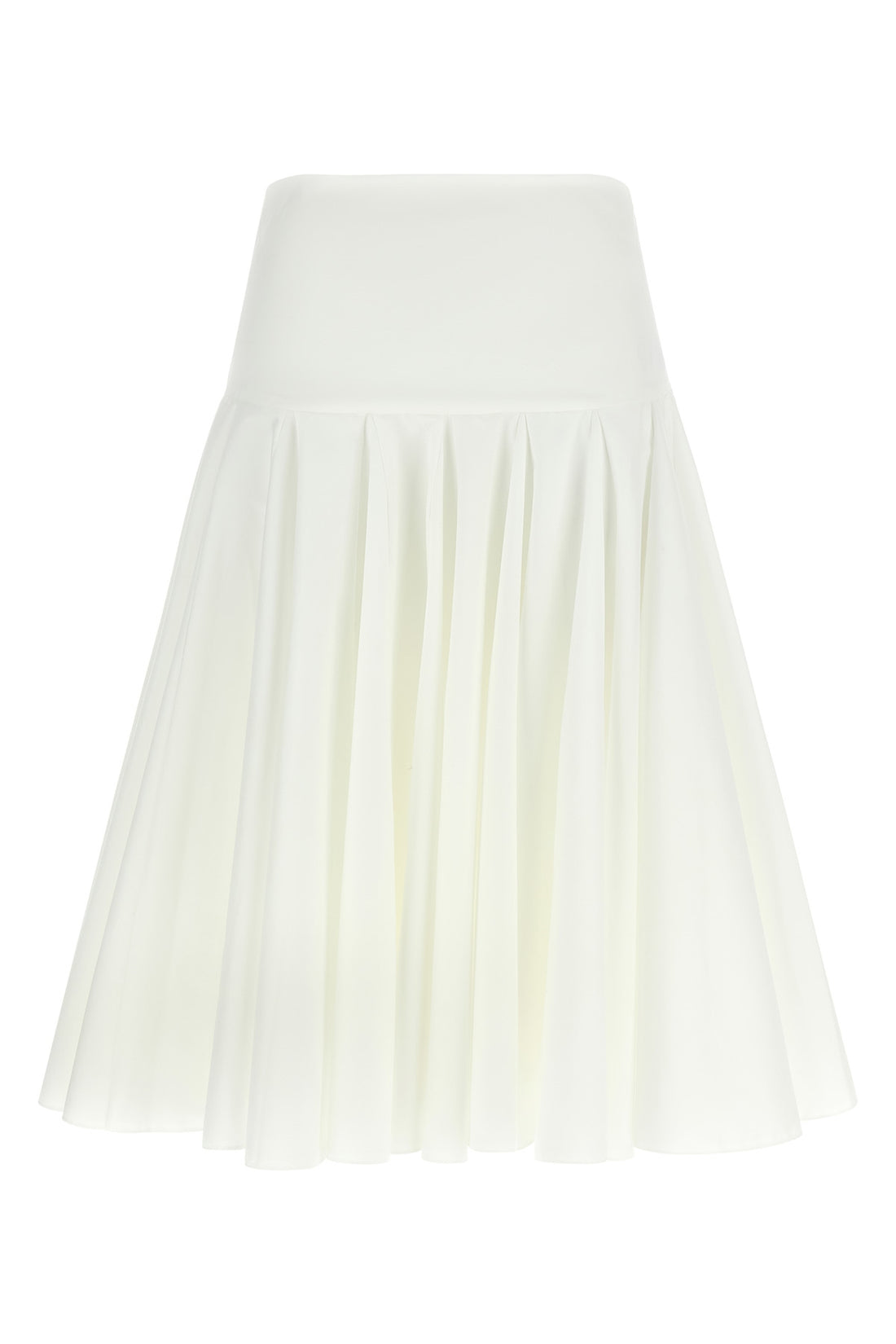 JACQUEMUS 36 le jupon midi skirt in cotton poplin