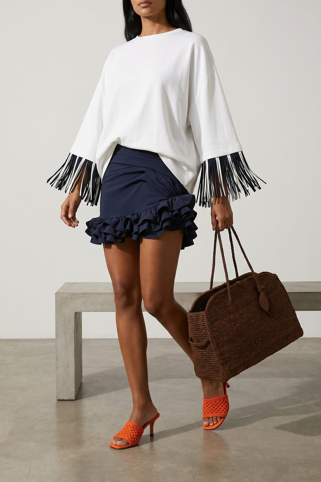 JACQUEMUS XS la mini jupe playa stretch jersey skirt