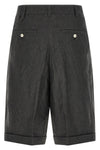 micro striped linen le short pastro bermuda shorts