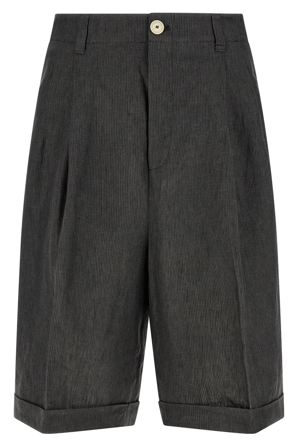 micro striped linen le short pastro bermuda shorts