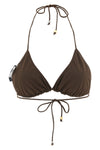le haut de plage triangle bikini top in stretch fabric