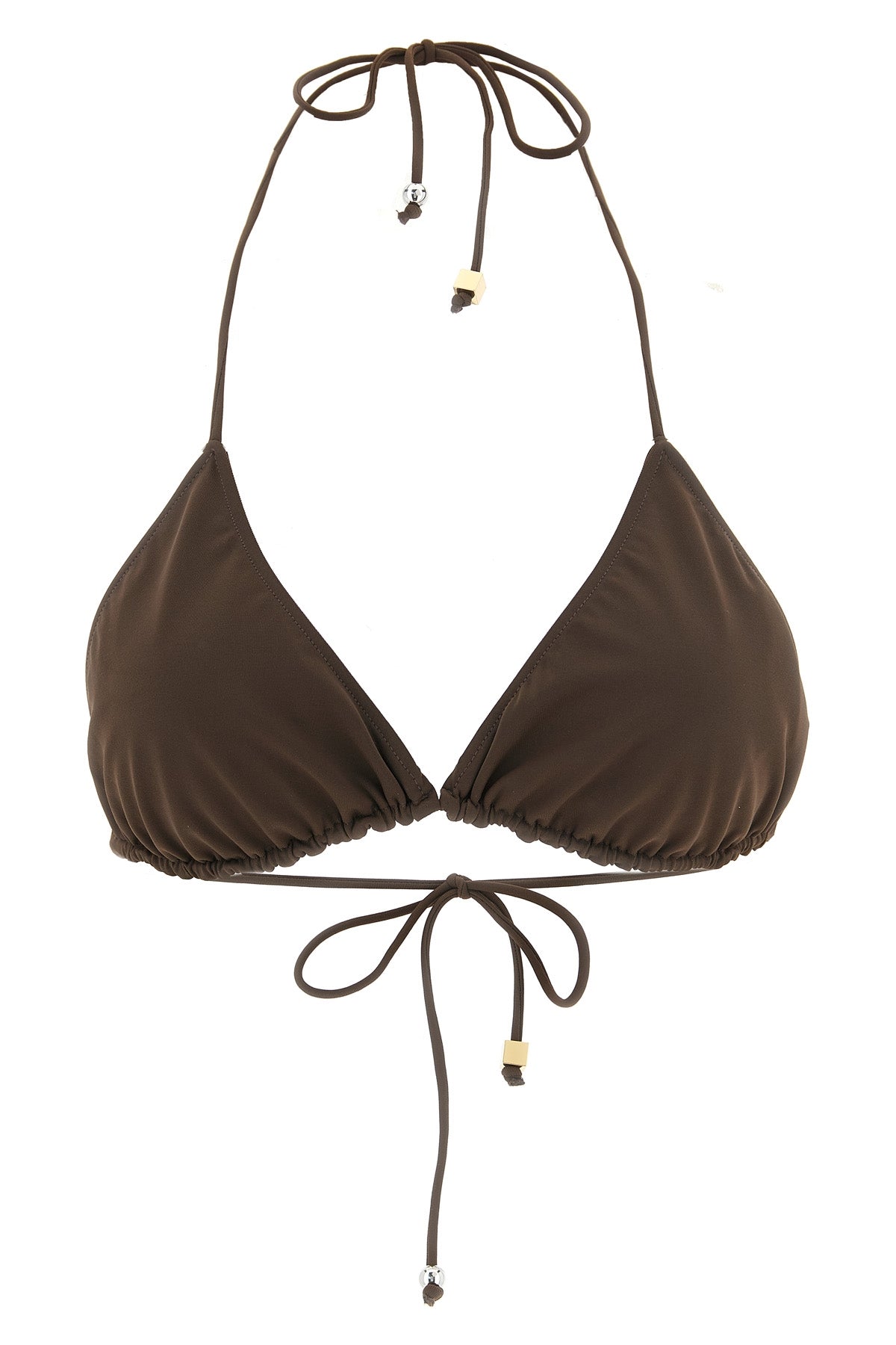 le haut de plage triangle bikini top in stretch fabric