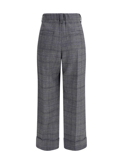 BRUNELLO CUCINELLI 38 prince of wales patterned pants
