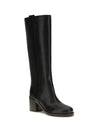 leather high boots with monile