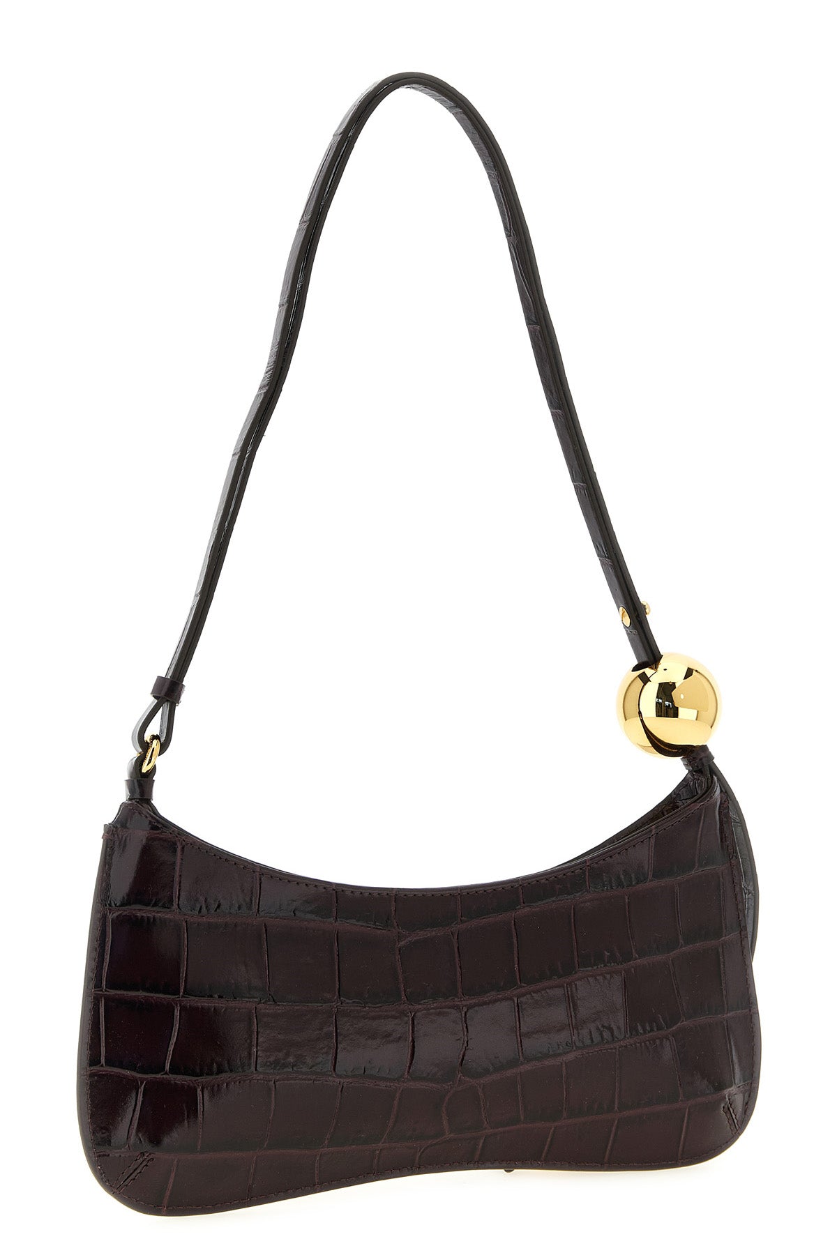 the jacquemus le bisou perle shoulder bag defines a new geometry through a cur
