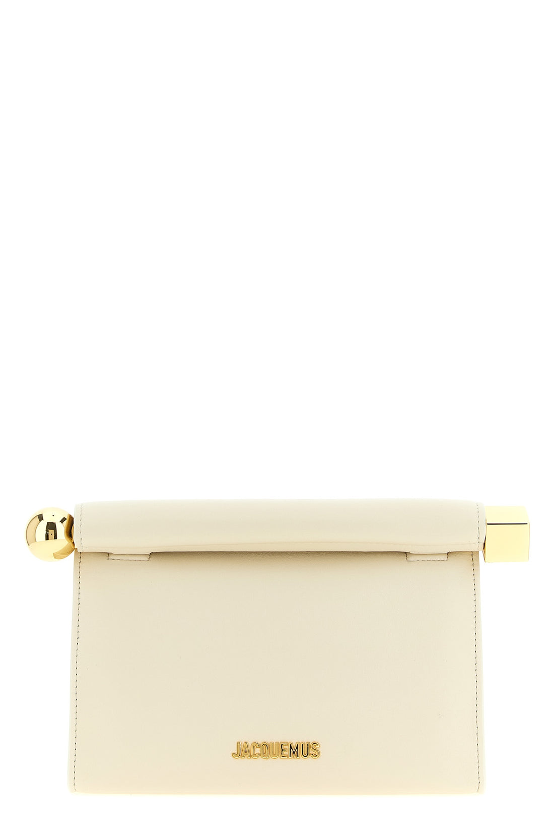 JACQUEMUS OS the le sac rond carré clutch bag by jacquemus stands out for its structured si