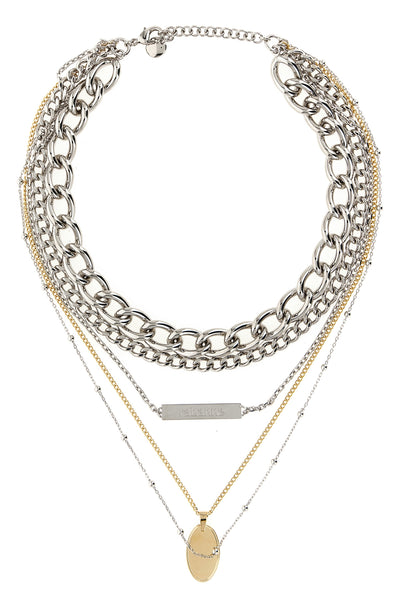 the rabanne collier 5 rangs necklace defines contemporary luxury through a bold