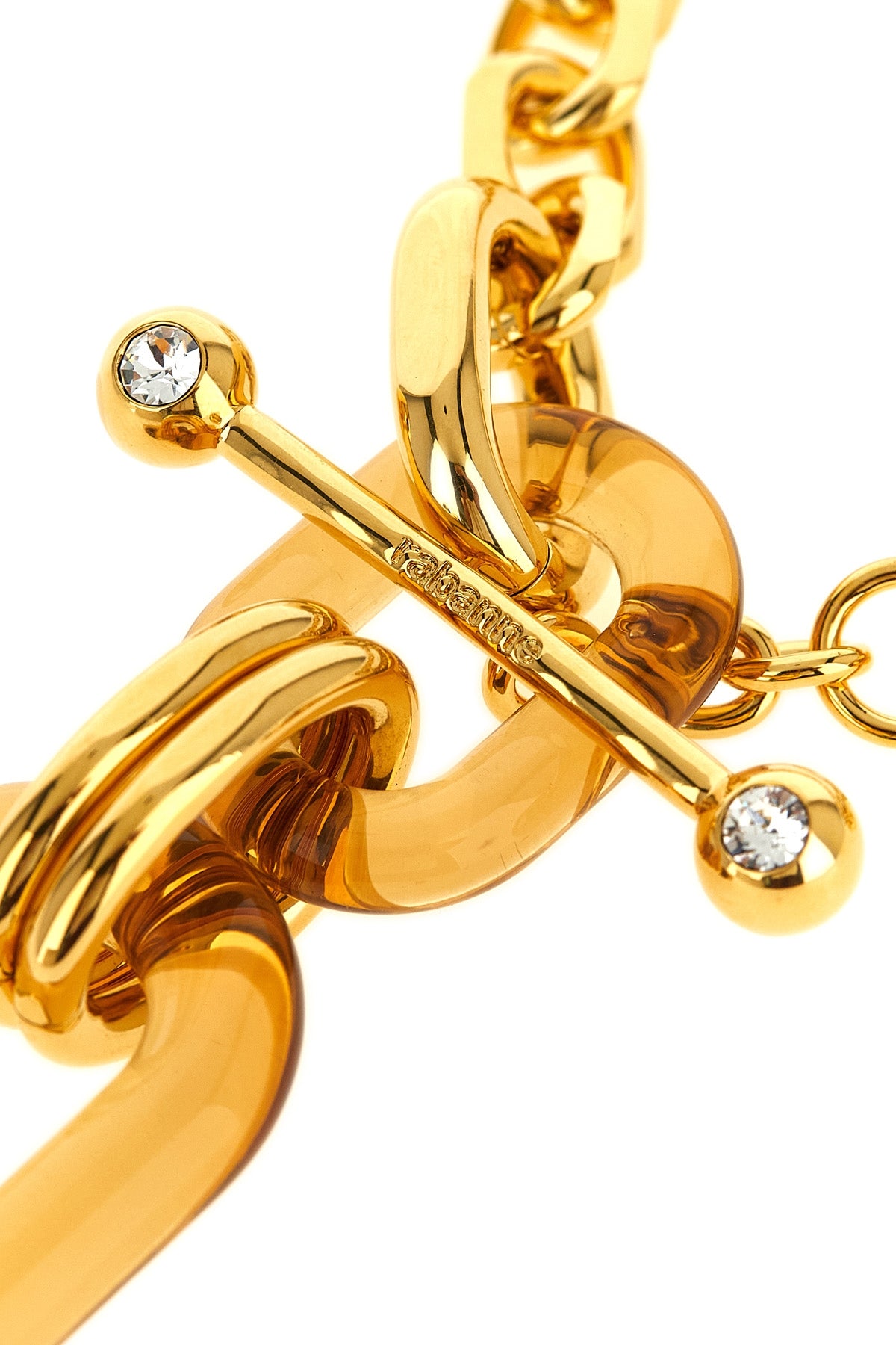 the rabanne collier necklace is distinguished by a chain structure