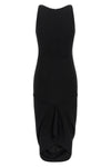 the jacquemus la robe regata midi dress defines a tight silhouette through a p
