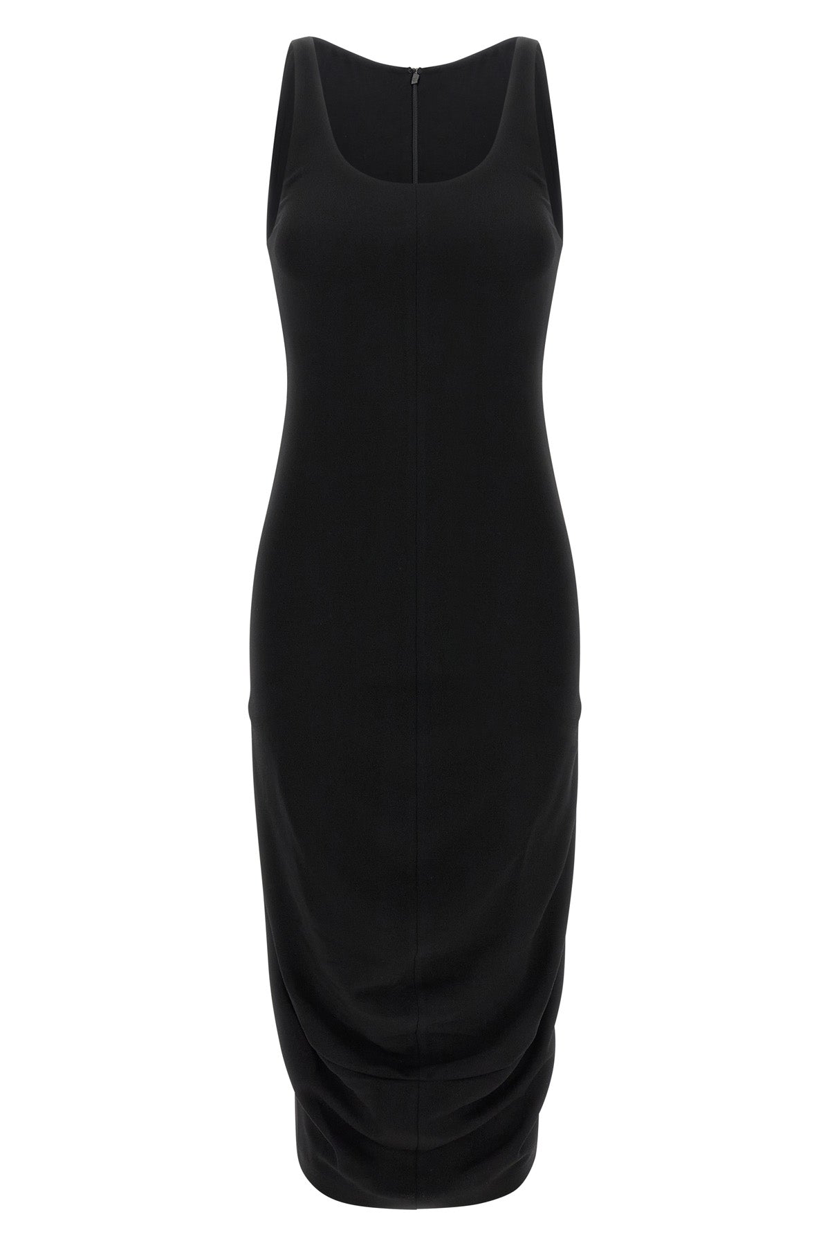 the jacquemus la robe regata midi dress defines a tight silhouette through a p