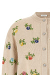 the rabanne cardigan in pure beige merino wool is distinguished by meticulous cr