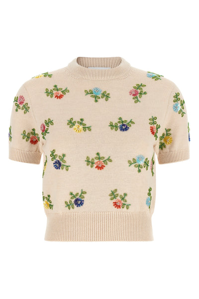 the rabanne short-sleeved shirt redefines luxury knitwear through precious aesth