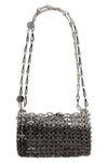 the rabanne 1969 skyline nano shoulder bag is distinguished by an iconic metal