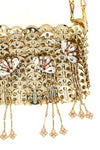 the rabanne 1969 nano shoulder bag is made through an intricate metal mesh const