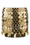 mini jupe skirt in metallic multi plugs