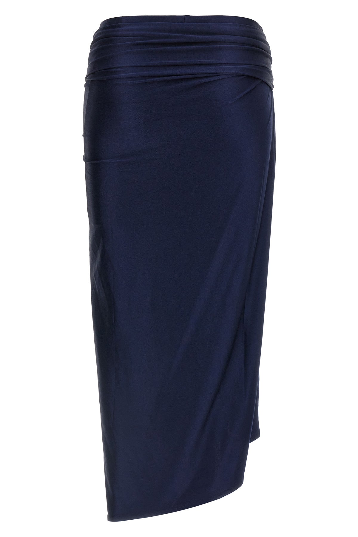 midi skirt in satin viscose jersey