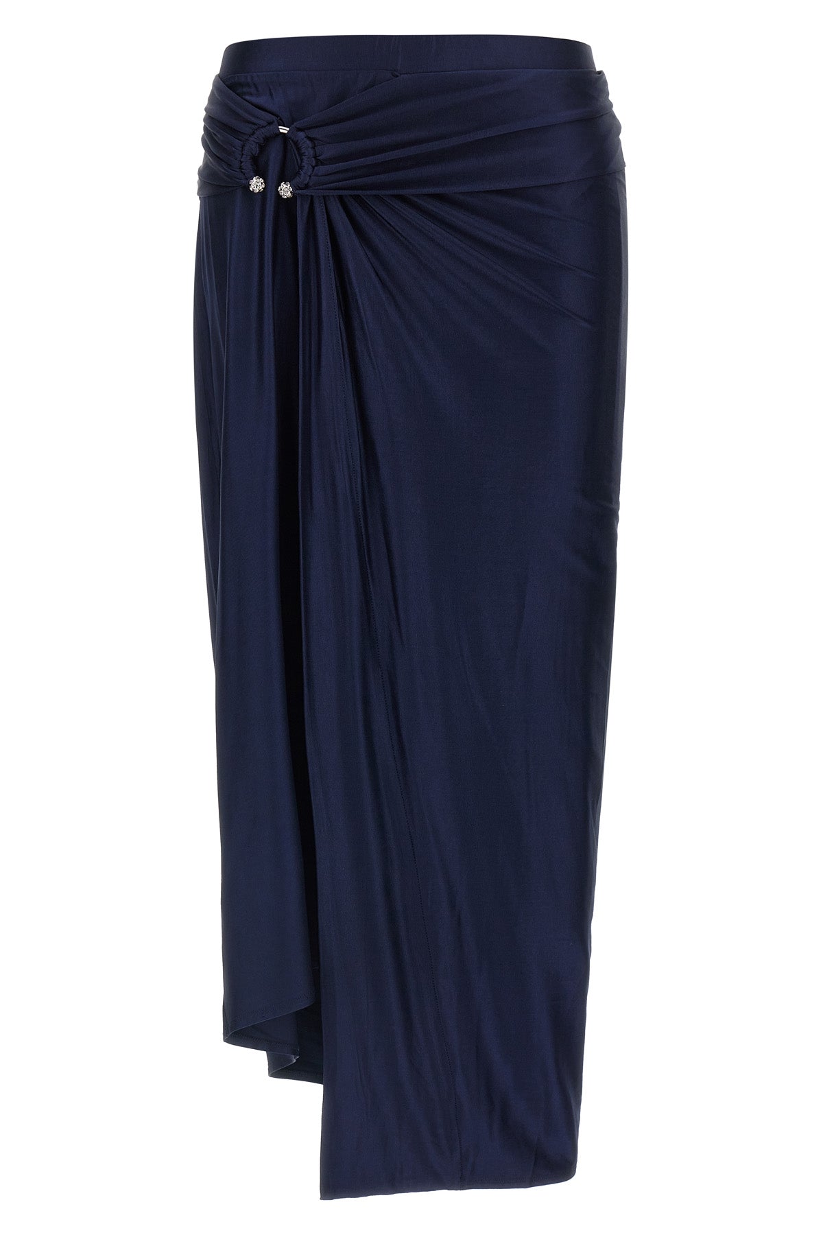 midi skirt in satin viscose jersey