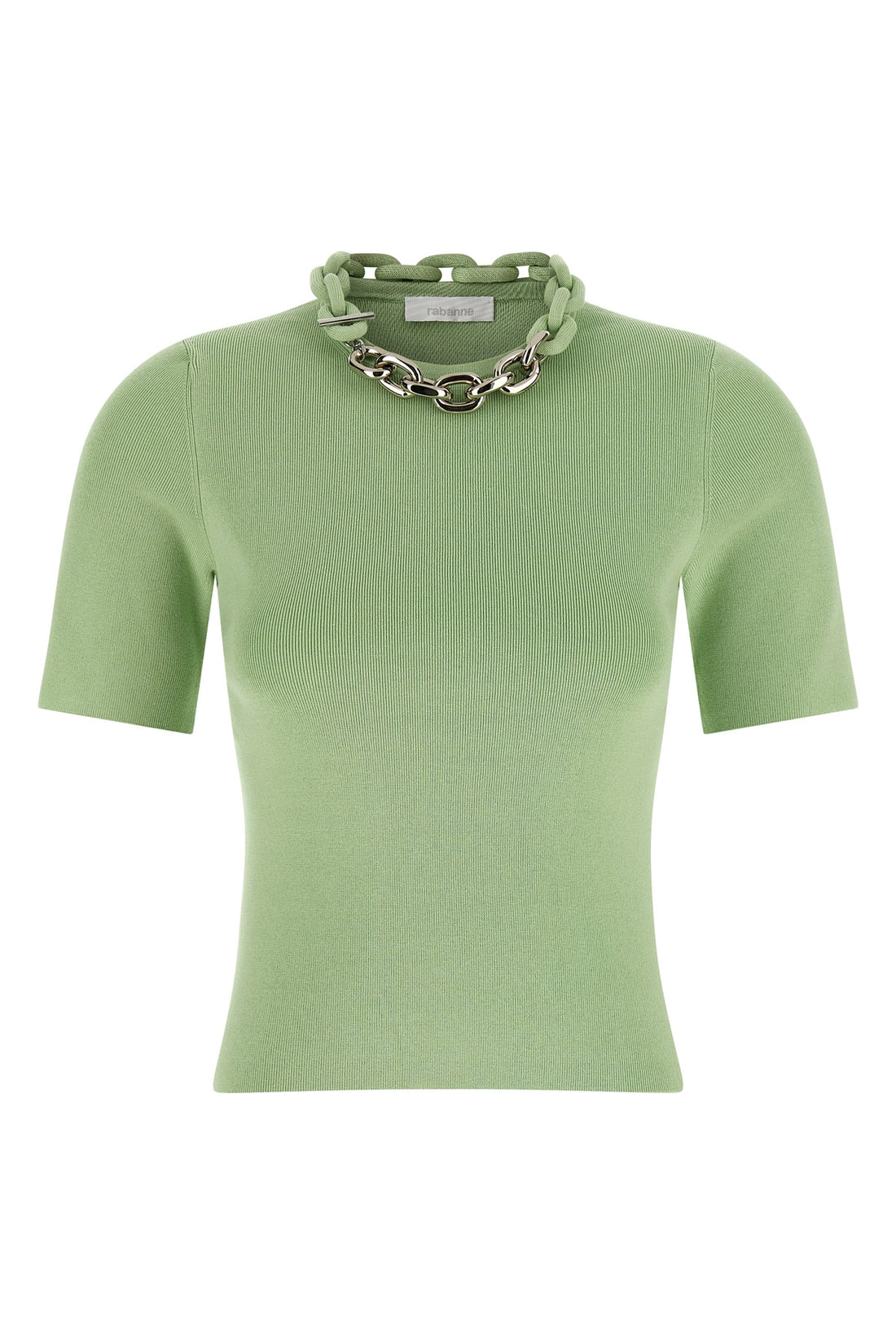 RABANNE M micro ribbed stretch cotton t-shirt