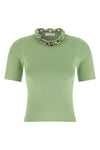micro ribbed stretch cotton t-shirt