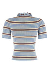 micro ribbed stretch cotton striped pattern