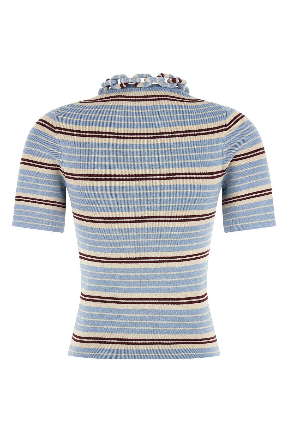micro ribbed stretch cotton striped pattern