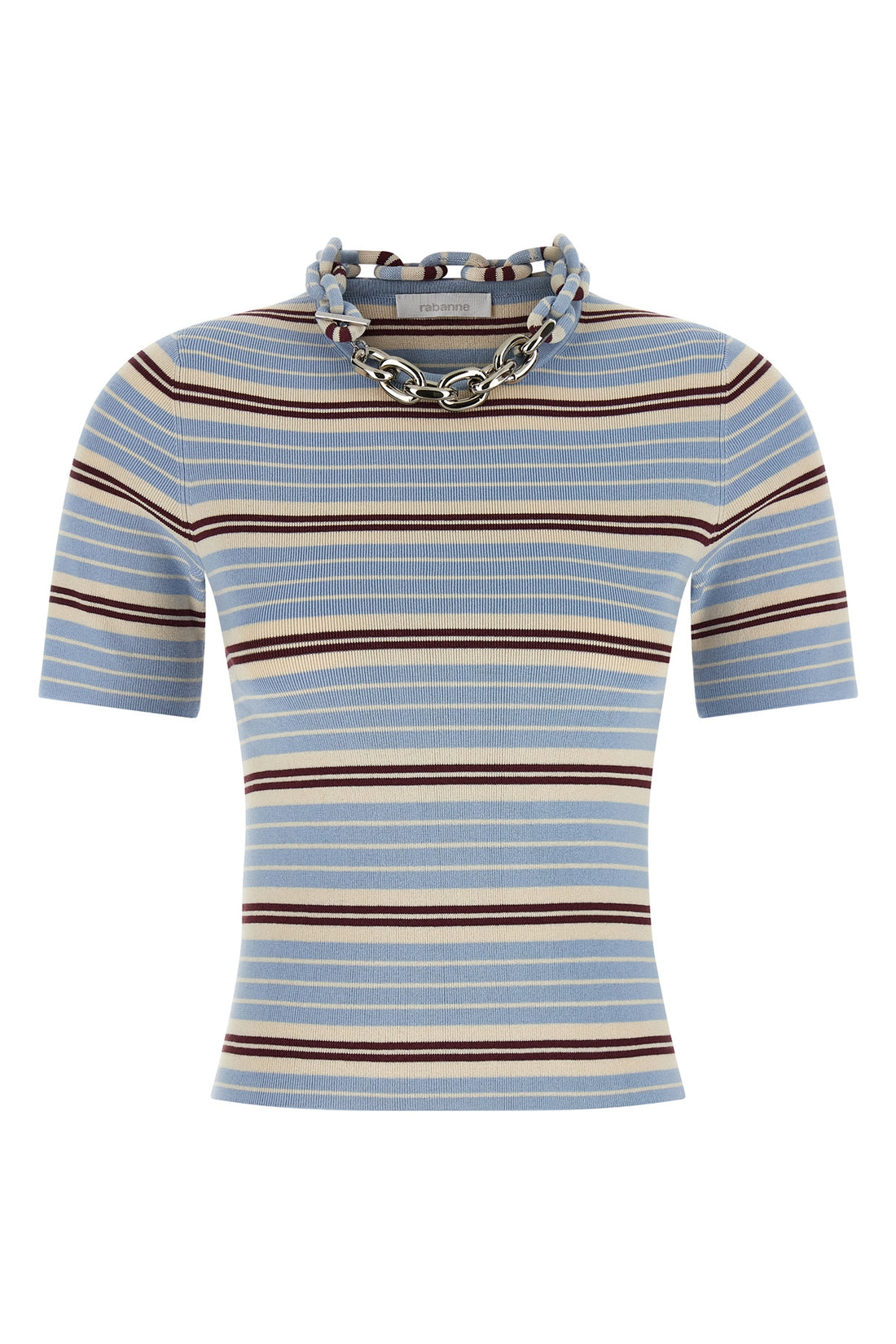 RABANNE M micro ribbed stretch cotton striped pattern