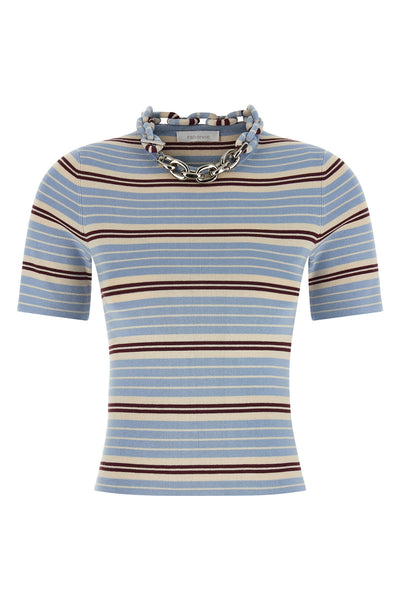 micro ribbed stretch cotton striped pattern