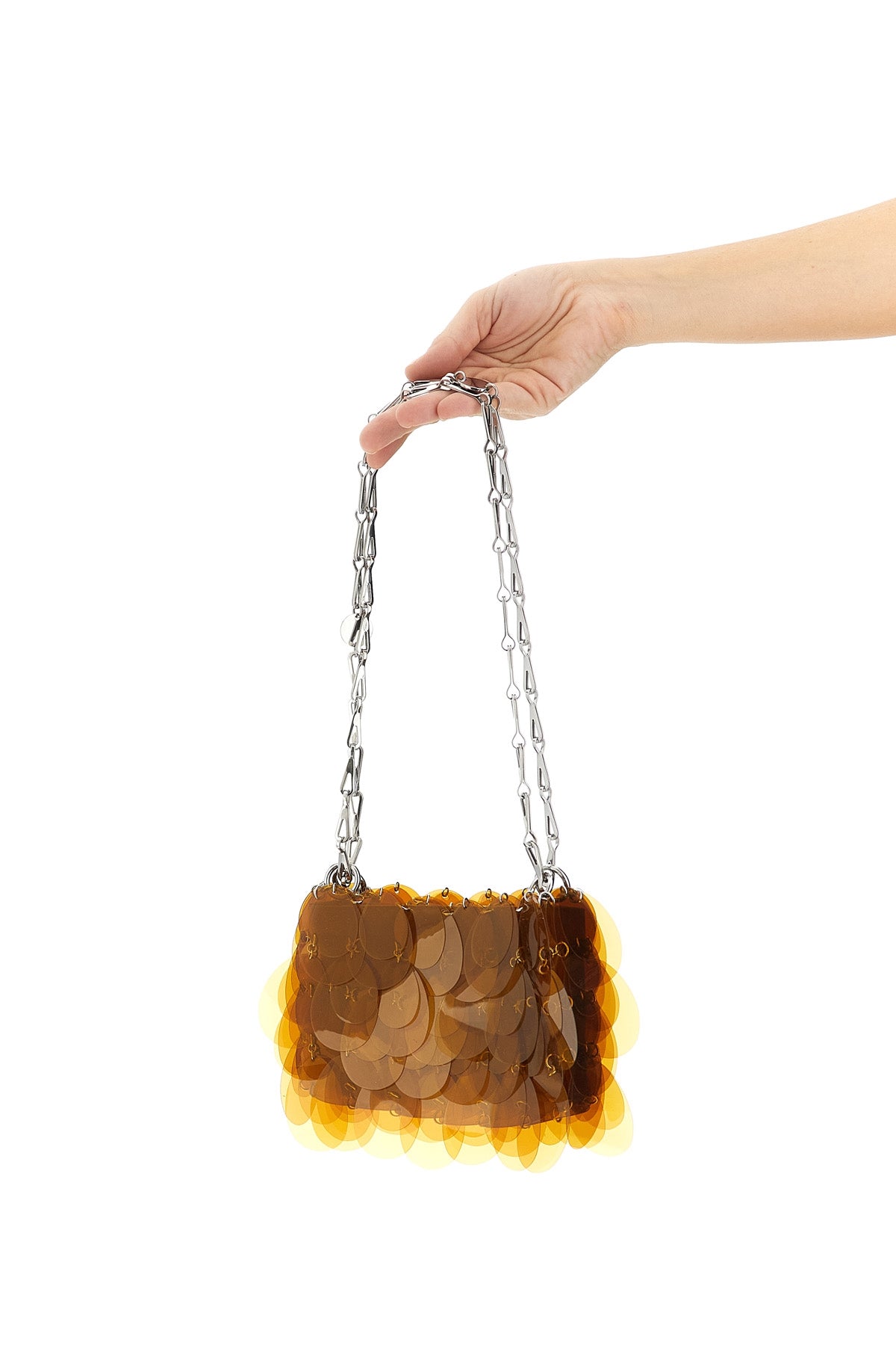 kaki sparkle nano fabric shoulder bag