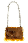 kaki sparkle nano fabric shoulder bag