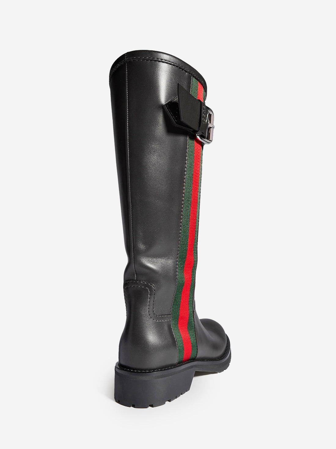GUCCI 36 biker boots with web