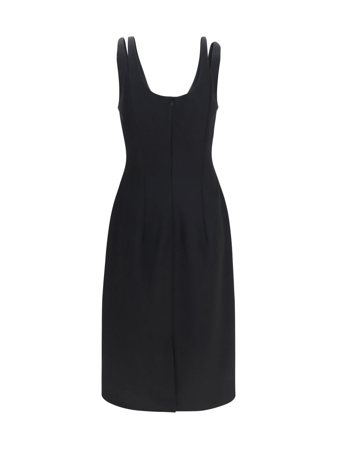 VERSACE 40 midi grain de poudre wool dress
