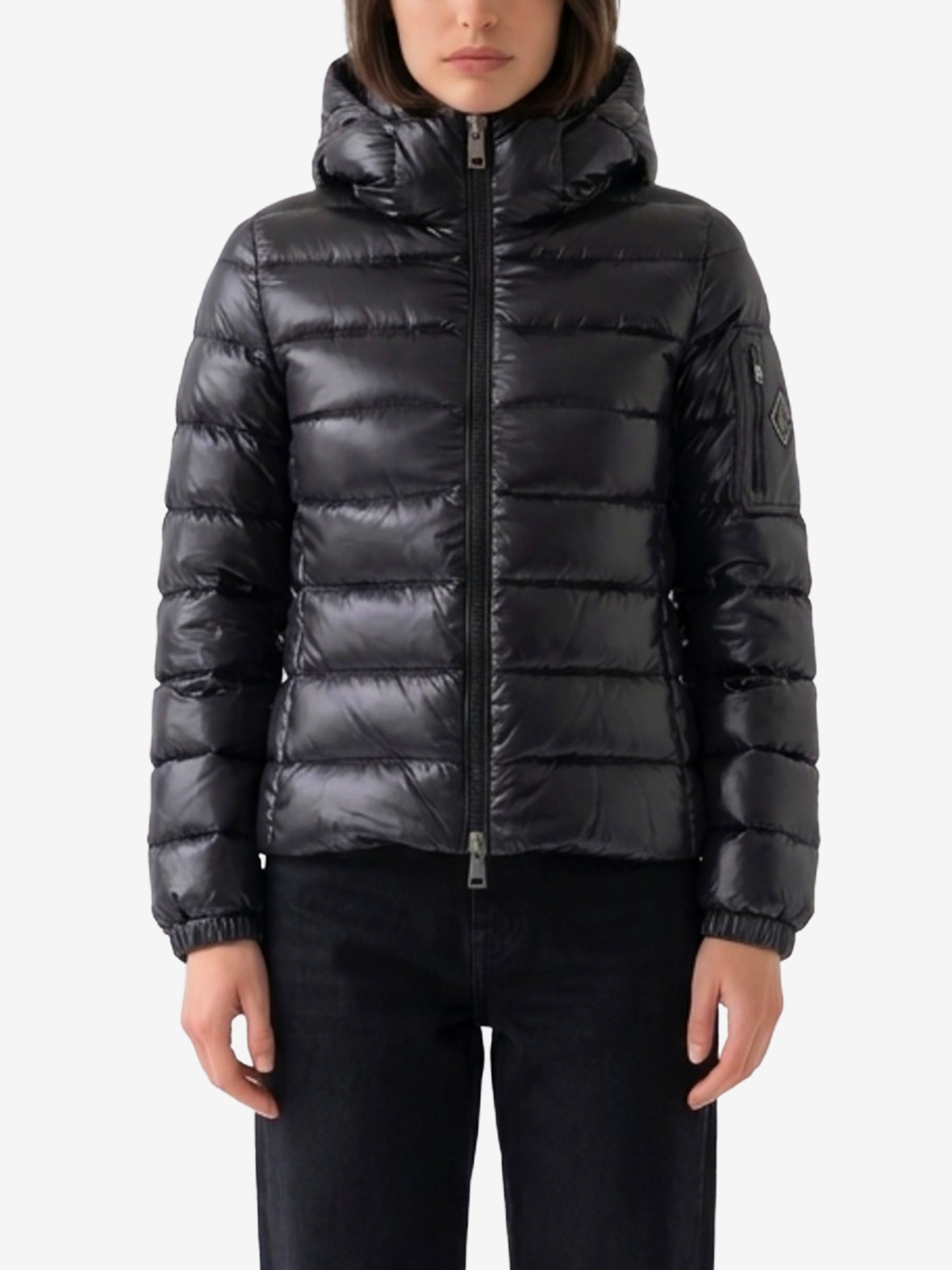 black short down jacket
