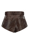 22 shorts in craquelé shiny leather