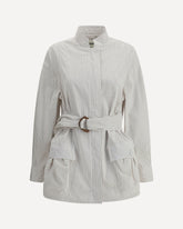 Fendi Striped Shirt Jacket White