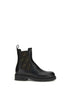 FENDI 36.5 ff leather and fabric ankle boots