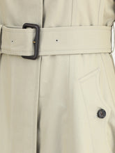 BURBERRY 8 ellingham fit-and-flare long gabardine trench coat