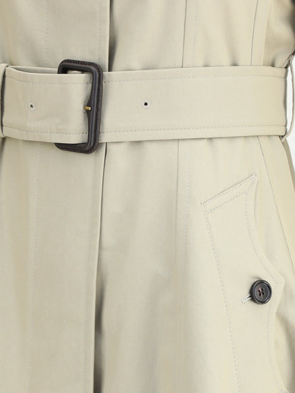 BURBERRY 8 ellingham fit-and-flare long gabardine trench coat