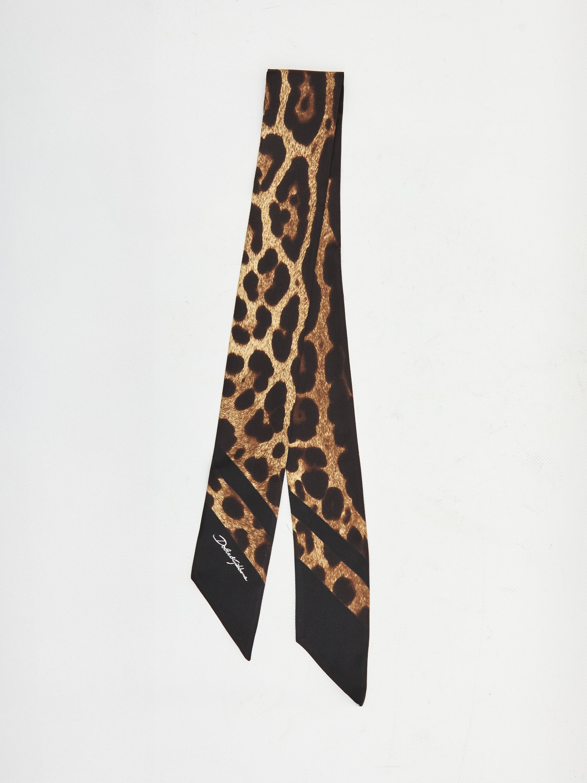 leopard-print silk twill bandeau