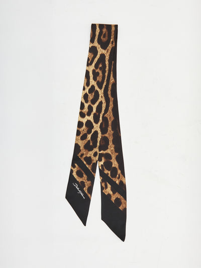 leopard-print silk twill bandeau