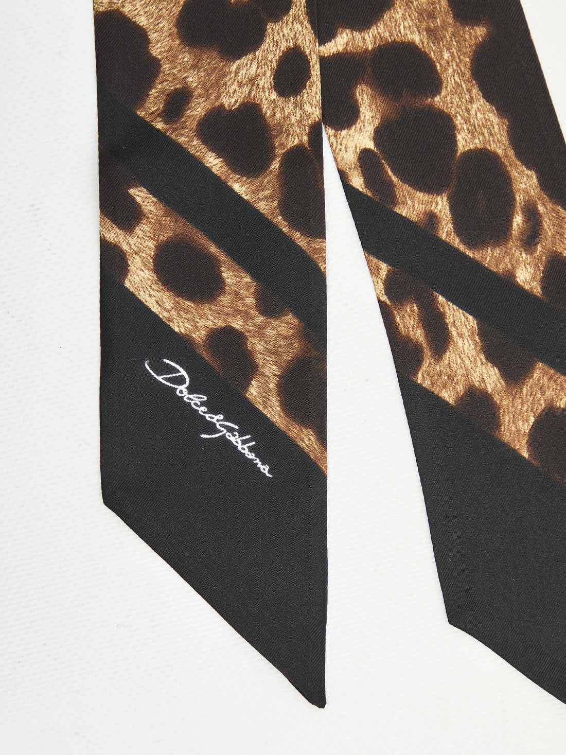 DOLCE&amp;GABBANA OS leopard-print silk twill bandeau