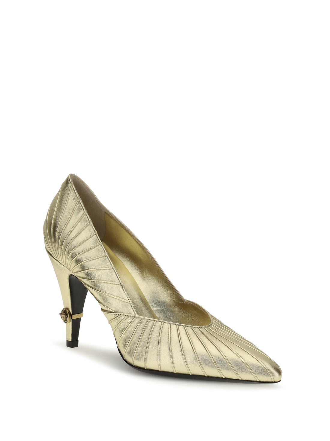 VERSACE 36 metallic leather pumps 