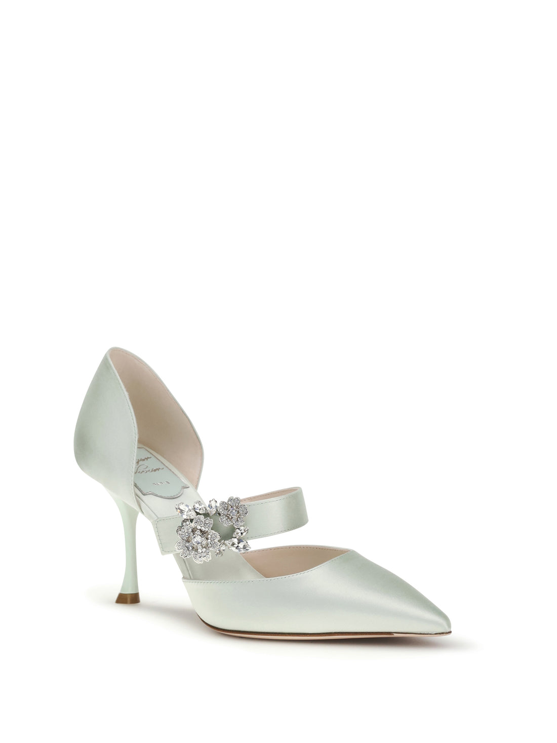 ROGER VIVIER 36 efflorescence dorsay satin pumps