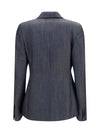 double-breasted wool blazer