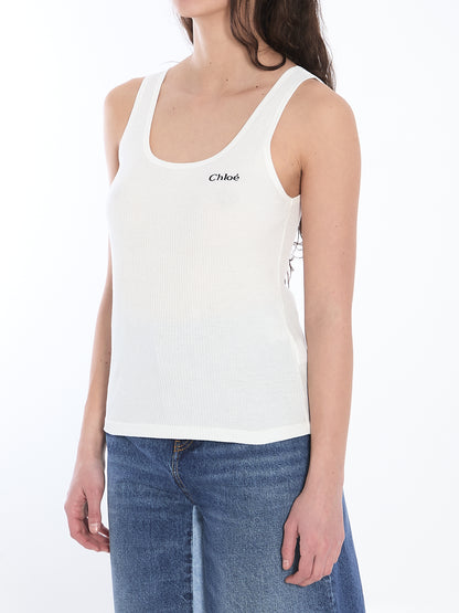 CHLOE M tank top with logo