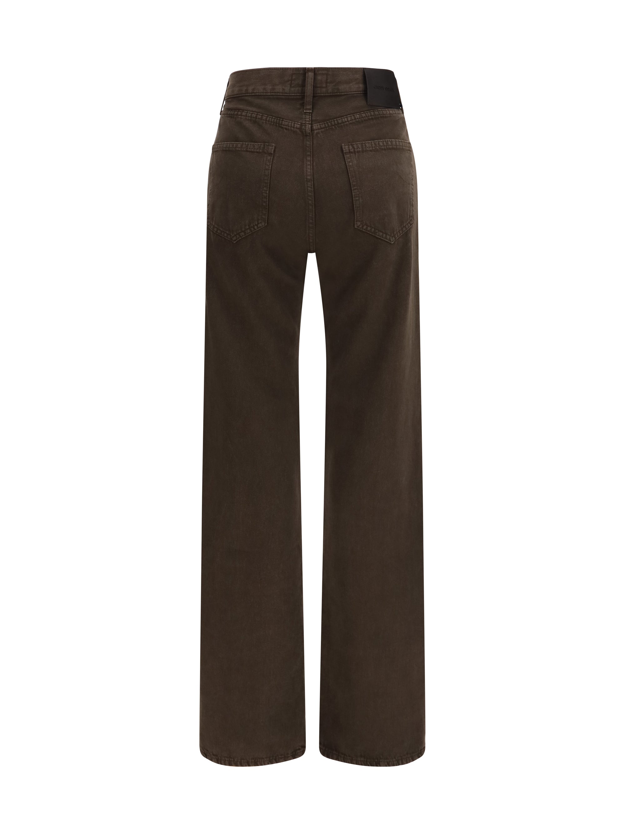 high-rise straight-leg jeans