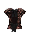 sequin top with bow back