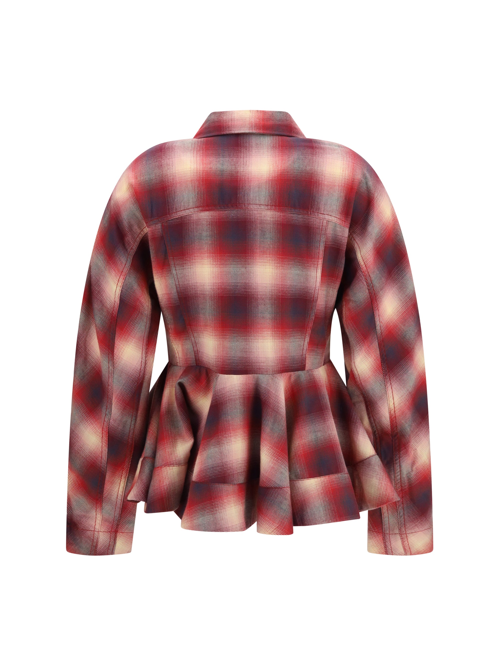 peplum flannel shirt