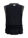 cycora oversized tank top with ruffled hem