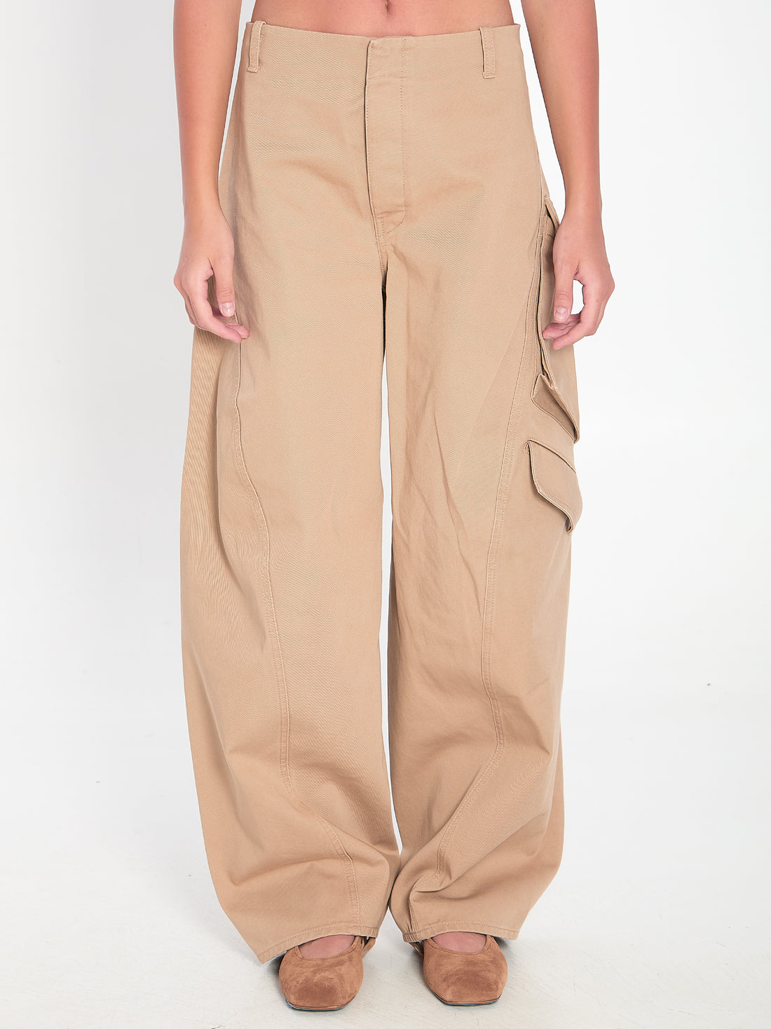 ALAIA 38 rounded cargo trousers